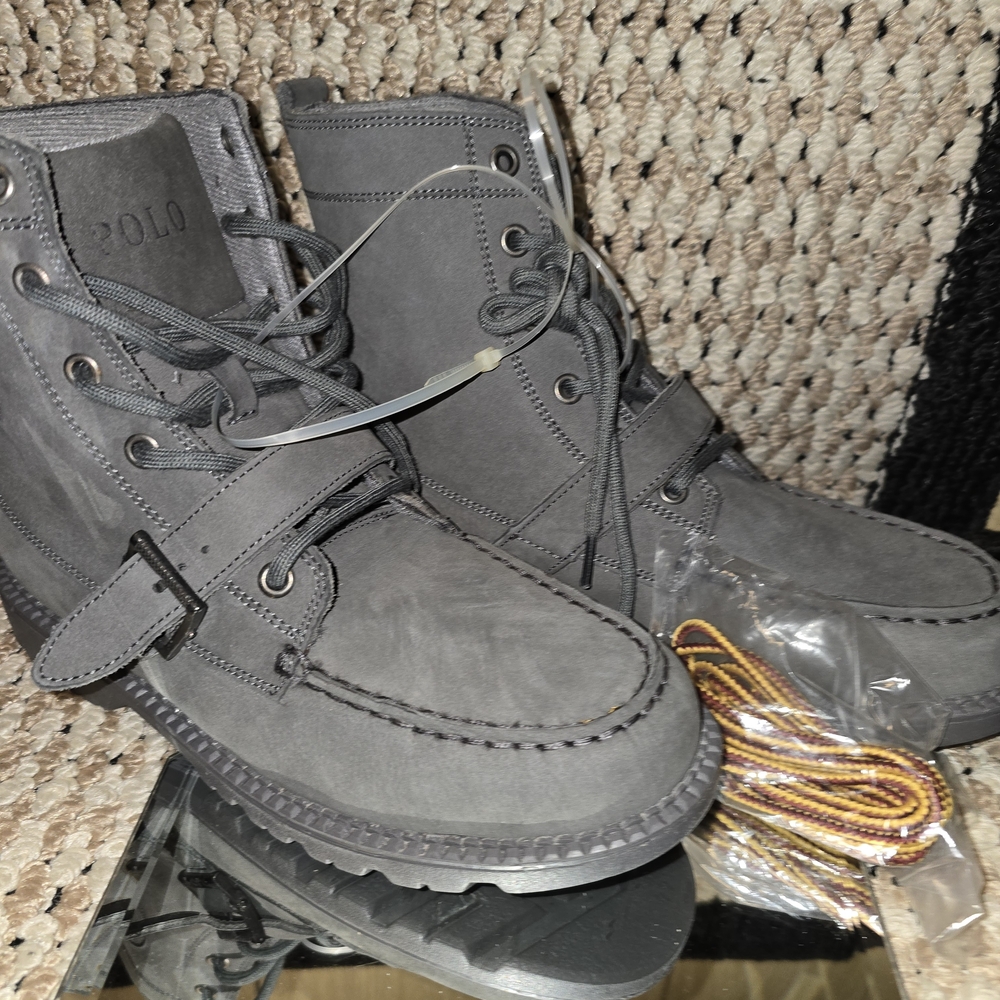 Polo by Ralph Lauren Men's Charcoal Boots